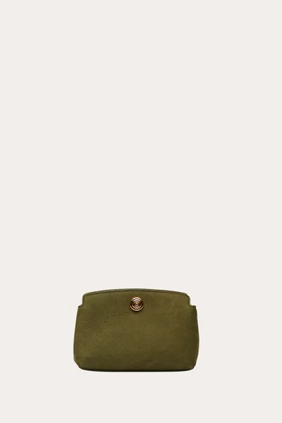 Liffner Pushlock Pouch Mini Army Nubuck In Green