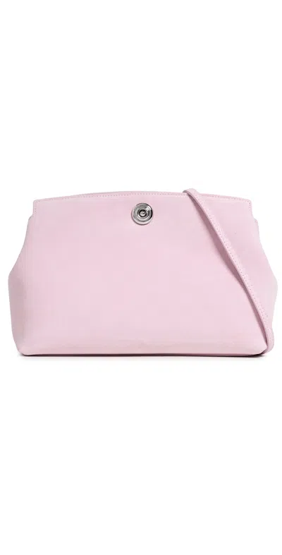 Liffner Pushlock Suede Pouch In Pink