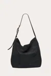Liffner Slouch Bucket Black Suede