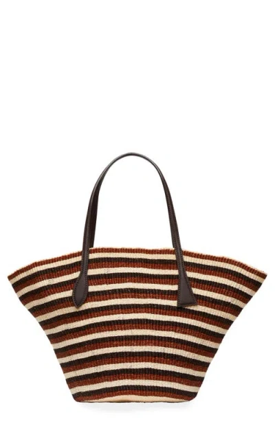 Liffner Sprout Basket Sisal Tote In Red