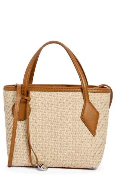 Liffner Sprout Micro Raffia Tote In Sand