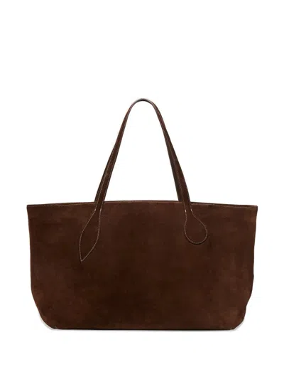 Liffner Sprout Suede Tote Bag In Brown