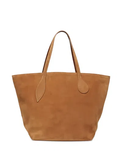 Liffner Sprout Suede Tote Bag In White