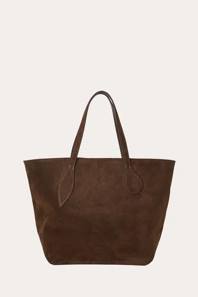Liffner Sprout Tote Dark Brown Suede