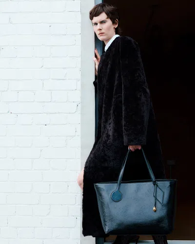 LIFFNER SPROUT TOTE LARGE BLACK GLOSSY