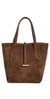 Liffner Sprout Tote Mini Bag Dark Brown In Dark Brown