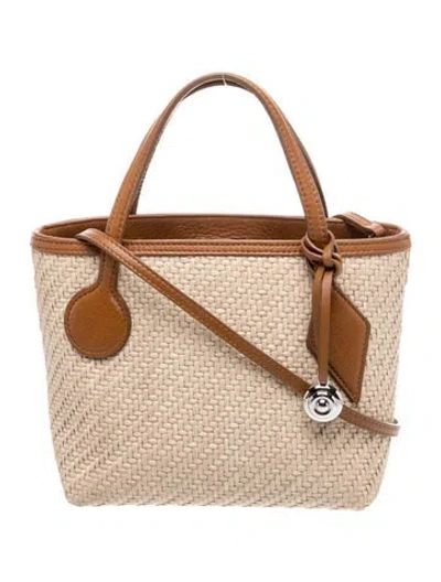 Pre-owned Liffner Straw Top Handle Bag In Neutrals