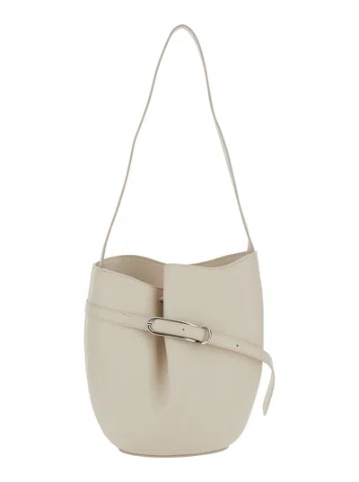 Liffner Structured Calf Leather Shoulder Bag In White