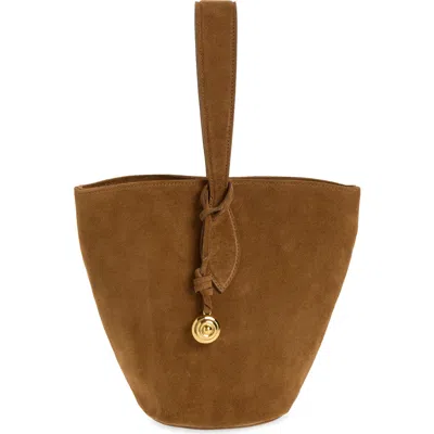 Liffner Suede Bucket Bag In Brown