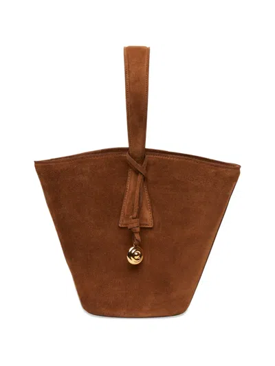 Liffner Suede Bucket Bag In Brown