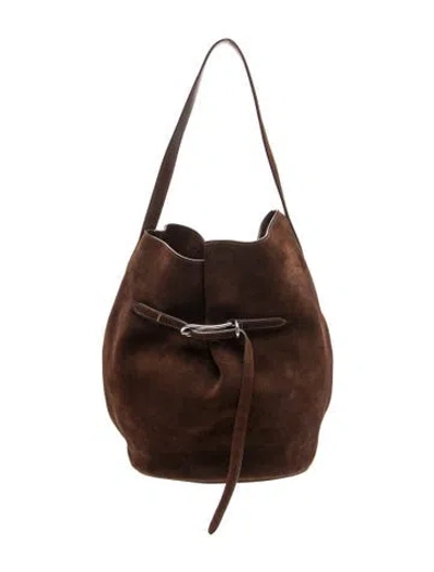 Pre-owned Liffner Suede Bucket Bag In Brown