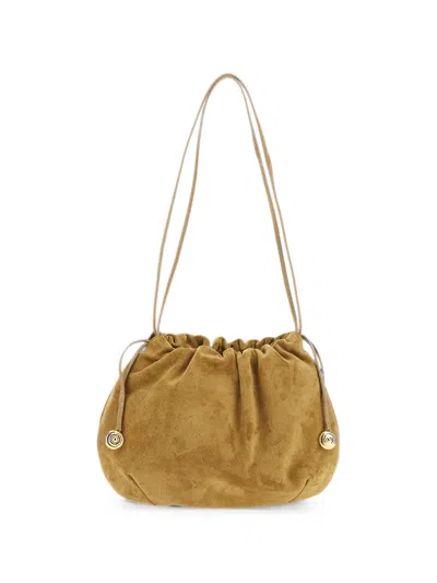 Liffner Suede Drawstring Shoulder Bag In Nude