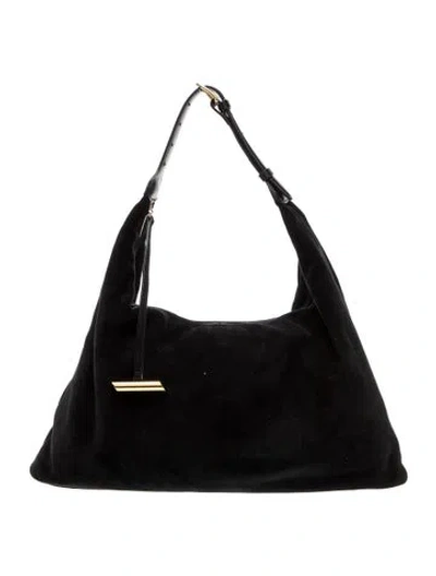 Pre-owned Liffner Suede Shoulder Bag In Black