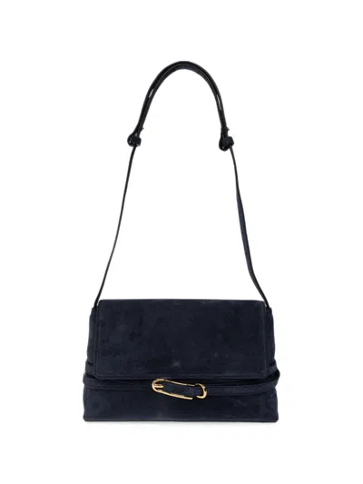Liffner Suede Shoulder Bag In Blue
