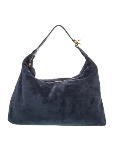 Pre-owned Liffner Suede Shoulder Bag In Blue