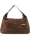 Liffner Suede Shoulder Bag In Brown