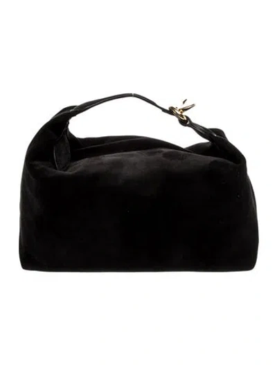 Pre-owned Liffner Suede Top Handle Bag In Black