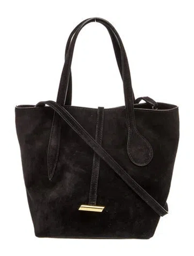 Pre-owned Liffner Suede Top Handle Bag In Black