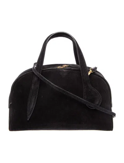 Pre-owned Liffner Suede Top Handle Bag In Black