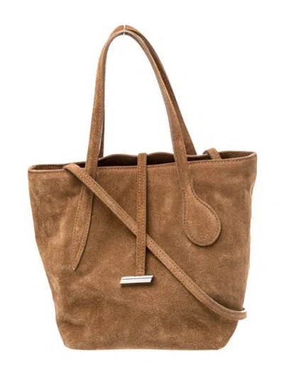 Pre-owned Liffner Suede Top Handle Bag In Brown