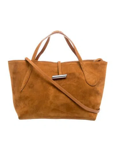 Pre-owned Liffner Suede Top Handle Bag In Brown