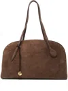 Liffner Suede Tote Bag In Brown
