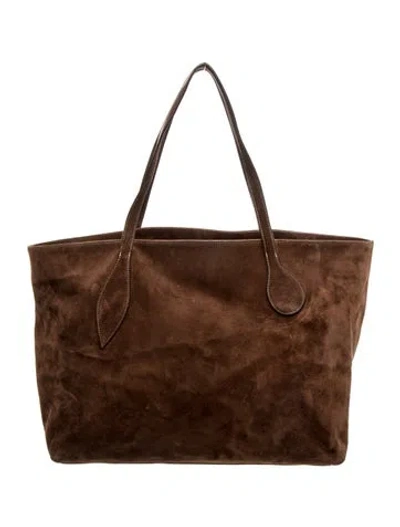Pre-owned Liffner Suede Tote In Brown