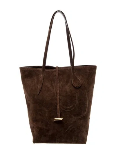 Pre-owned Liffner Suede Tote In Brown