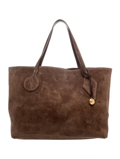 Pre-owned Liffner Suede Tote In Brown