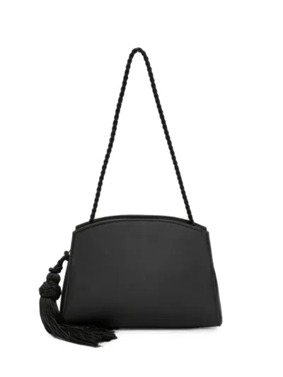 Liffner Tassel-detail Satin Shoulder Bag In Gray