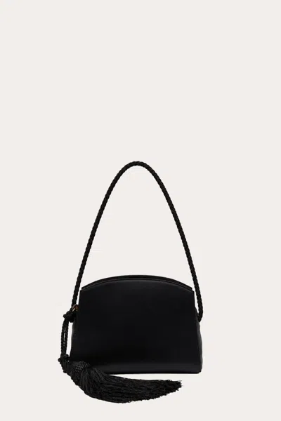 Liffner Tassle Clutch Black Satin