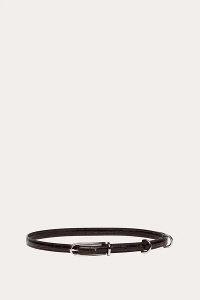 Liffner Three Keepers Belt Dark Brown Croc