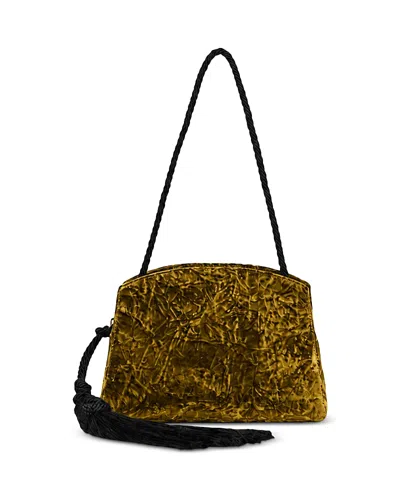 Liffner Velvet Tassel Shoulder Bag - Exclusive In Green
