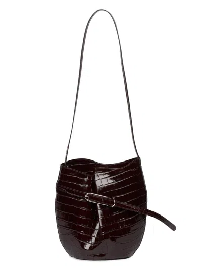 Liffner Women's Belted Croc-embossed Leather Bucket Bag In Multi