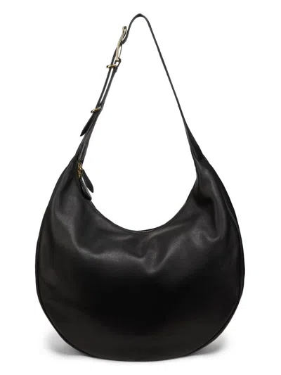 Liffner Women's Moon Suede Hobo Bag In Black