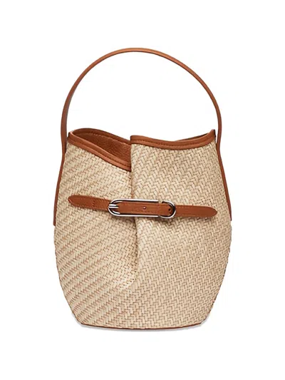 Liffner Woven Buckle-detail Bucket Bag In Neutral