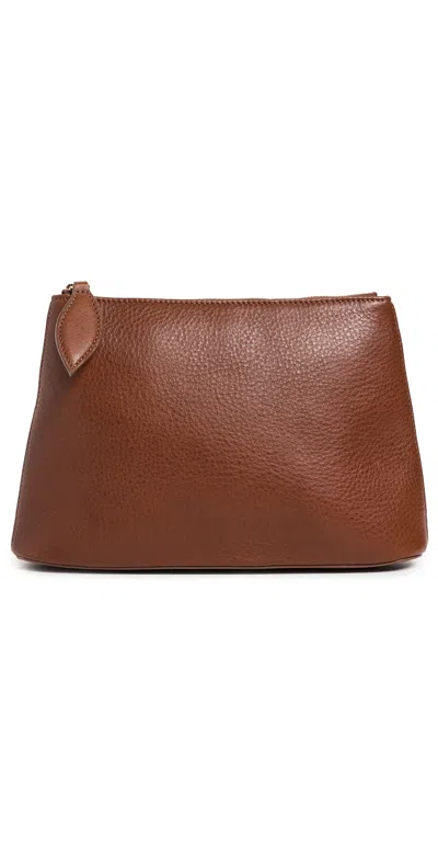 Liffner Zip Clutch Chestnut