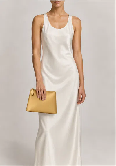 Liffner Zip Clutch Gold Satin