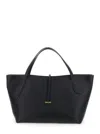 Liffner 'zip Penne' Black Tote Bag With Two Top Handles And Logo Plaque On The Front