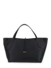 Liffner 'zip Penne' Black Tote Bag With Two Top Handles And Logo Plaque On The Front In Black