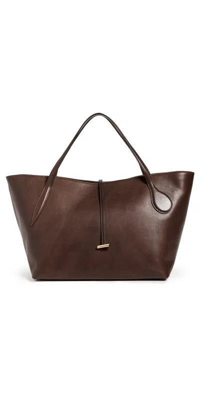 Liffner Zip Penne Tote Dark Brown