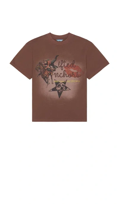 Lifted Anchors Circus T-shirt In Washed Brown