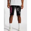 Lifted Anchors Men's Aphex Puff Print Denim Short In Black In White