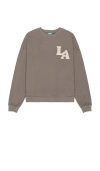 Lifted Anchors Oliver Crewneck Sweatshirt In Faded Black