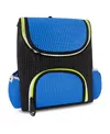 Light+nine Electric Blue Student Water Resistant Backpack In Electric Blue