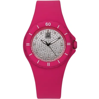Light Time Ladies' Watch  Silicon Strass ( 36 Mm) Gbby2 In Pink