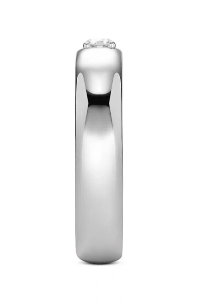 Lightbox 0.1-carat The Inset Solitaire Lab Grown Diamond Ring In White/14w