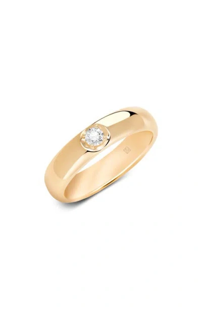 Lightbox 0.1-carat The Inset Solitaire Lab Grown Diamond Ring In Yellow Gold