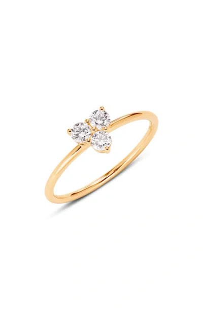 Lightbox 0.3-carat The Mini Trio Lab Grown Diamond Pendant Necklace In Yellow Gold