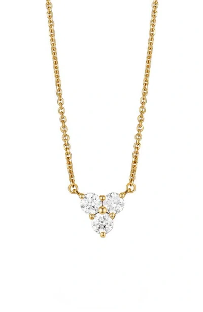 Lightbox 0.3-carat The Mini Trio Lab Grown Diamond Pendant Necklace In Gold